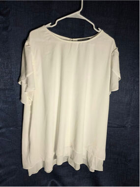 Women's KATE & MALLORY® White Blouse 2X office casual